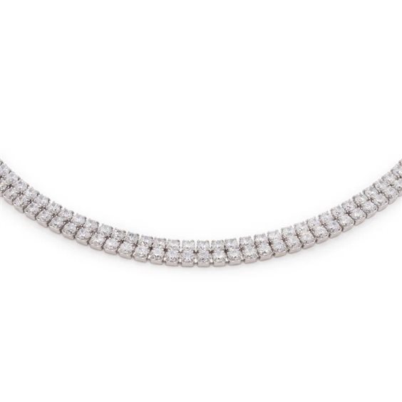 Collar Dilvdò Mujer Chocker in Plata Zircone CLDVBB2F - CLDVBB2F
